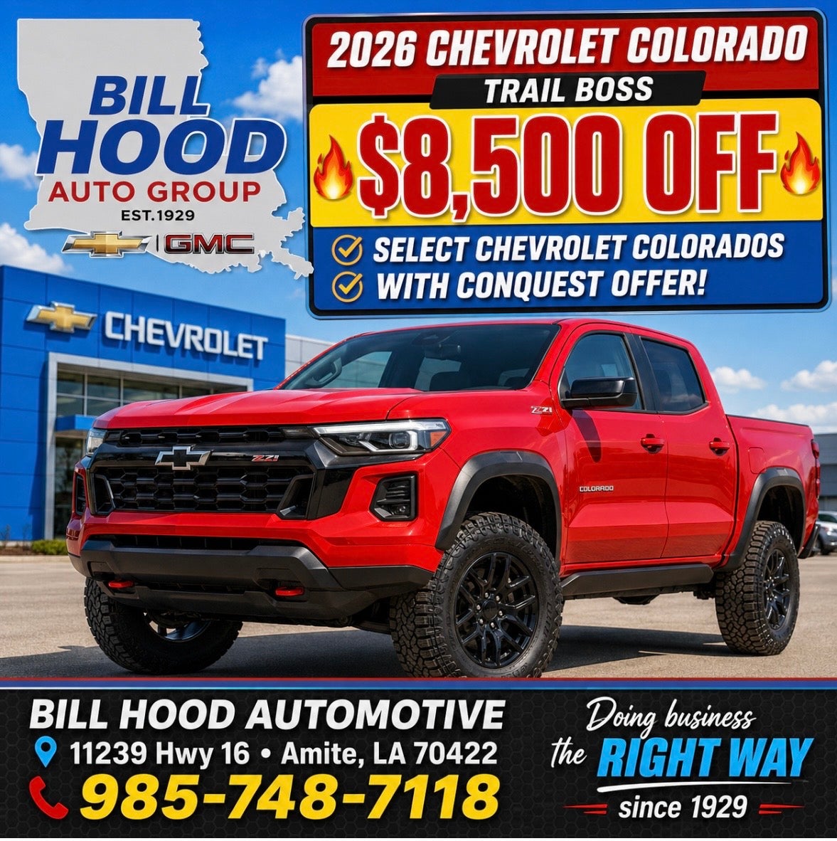 2026 Chevrolet Colorado Trail Boss $8,500 off select models