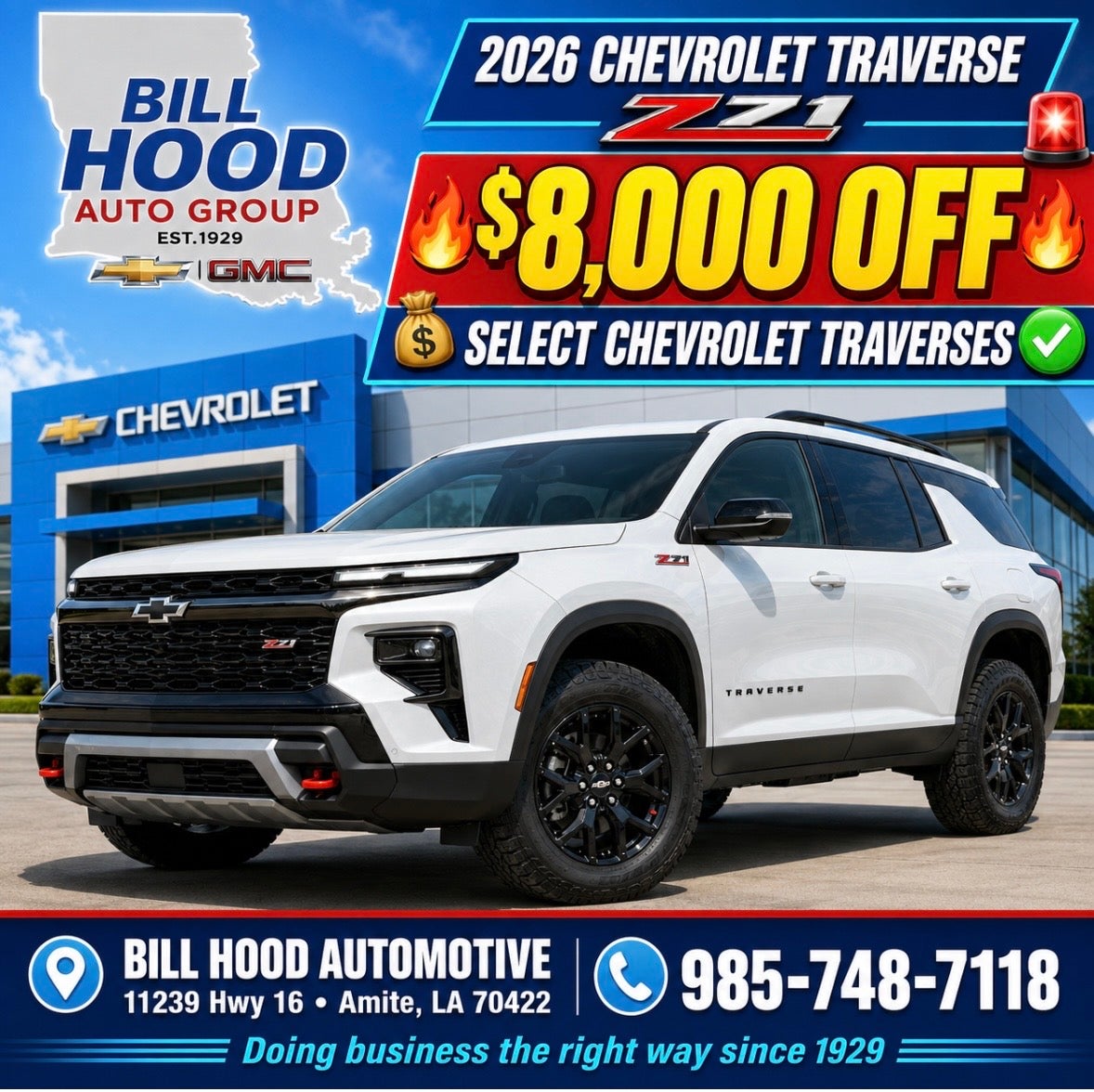 2026 Chevrolet Traverse Z71 $8,000 off select models